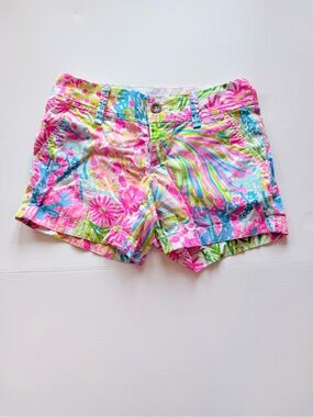 Multicolor Floral Print Cotton Callahan Shorts